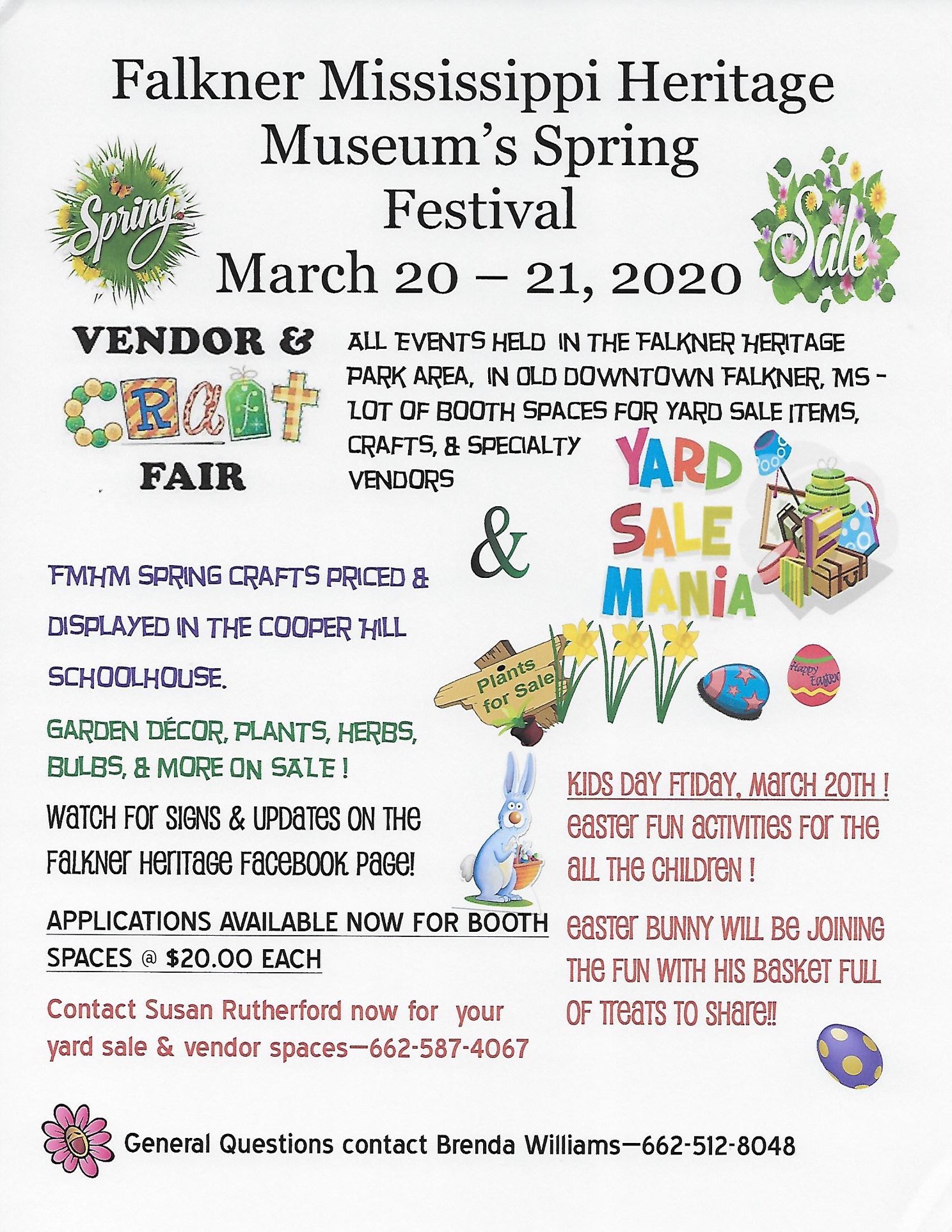 Spring Fest 2020 Falkner Mississippi Heritage Museum